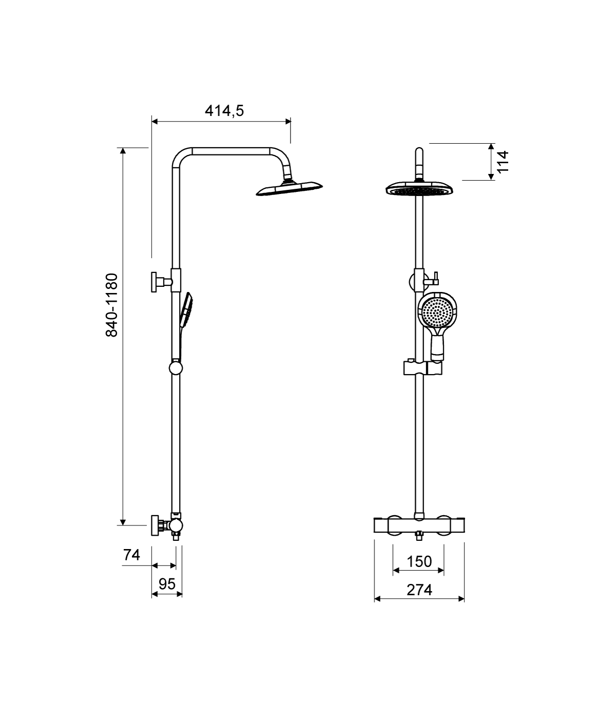 CAROLA I COLUMNA DE DUCHA GRIFERÍA TERMOSTÁTICA