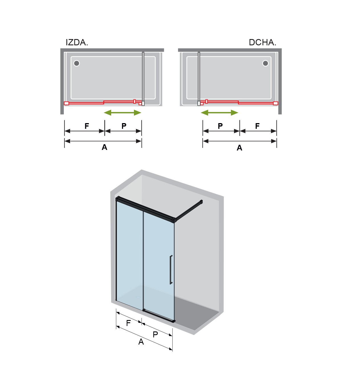 Frente de Ducha Fijo Pavía (AI108)