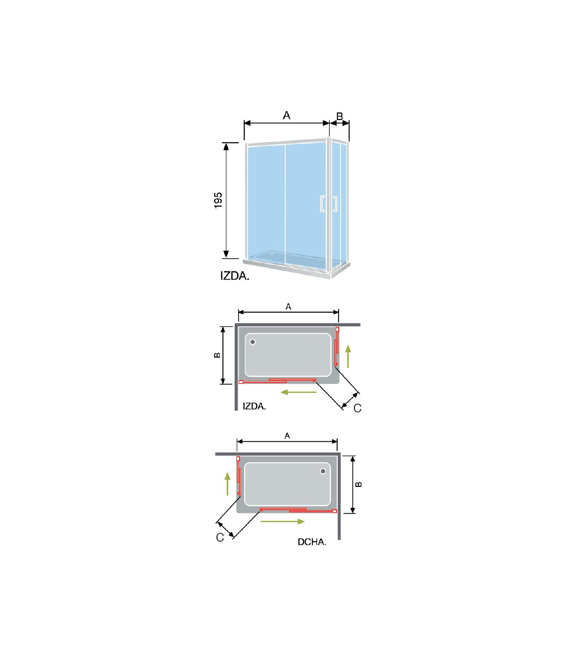 Angular de ducha Sugar (SU105)
