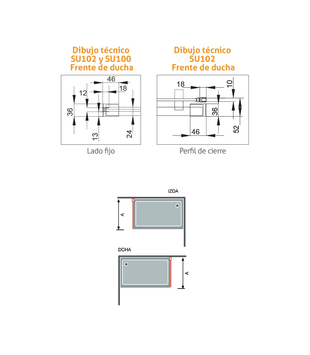 Frente de ducha Sugar (SU102)