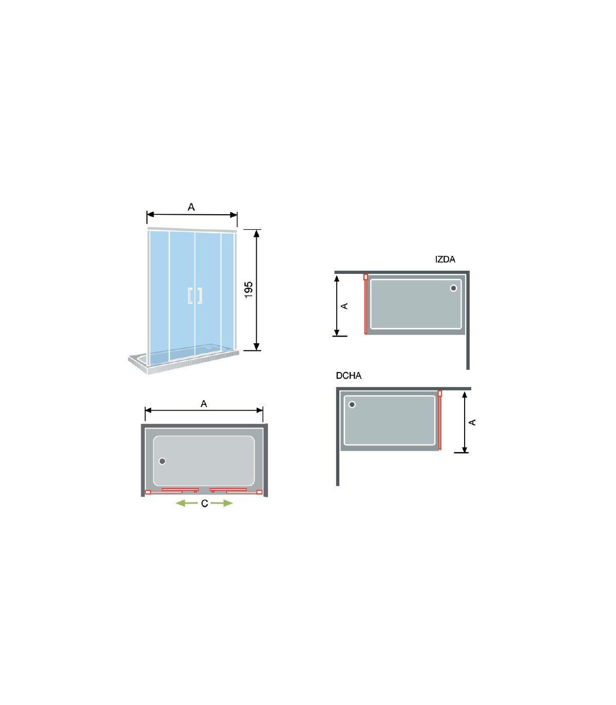 Frente de ducha Sugar (SU100)