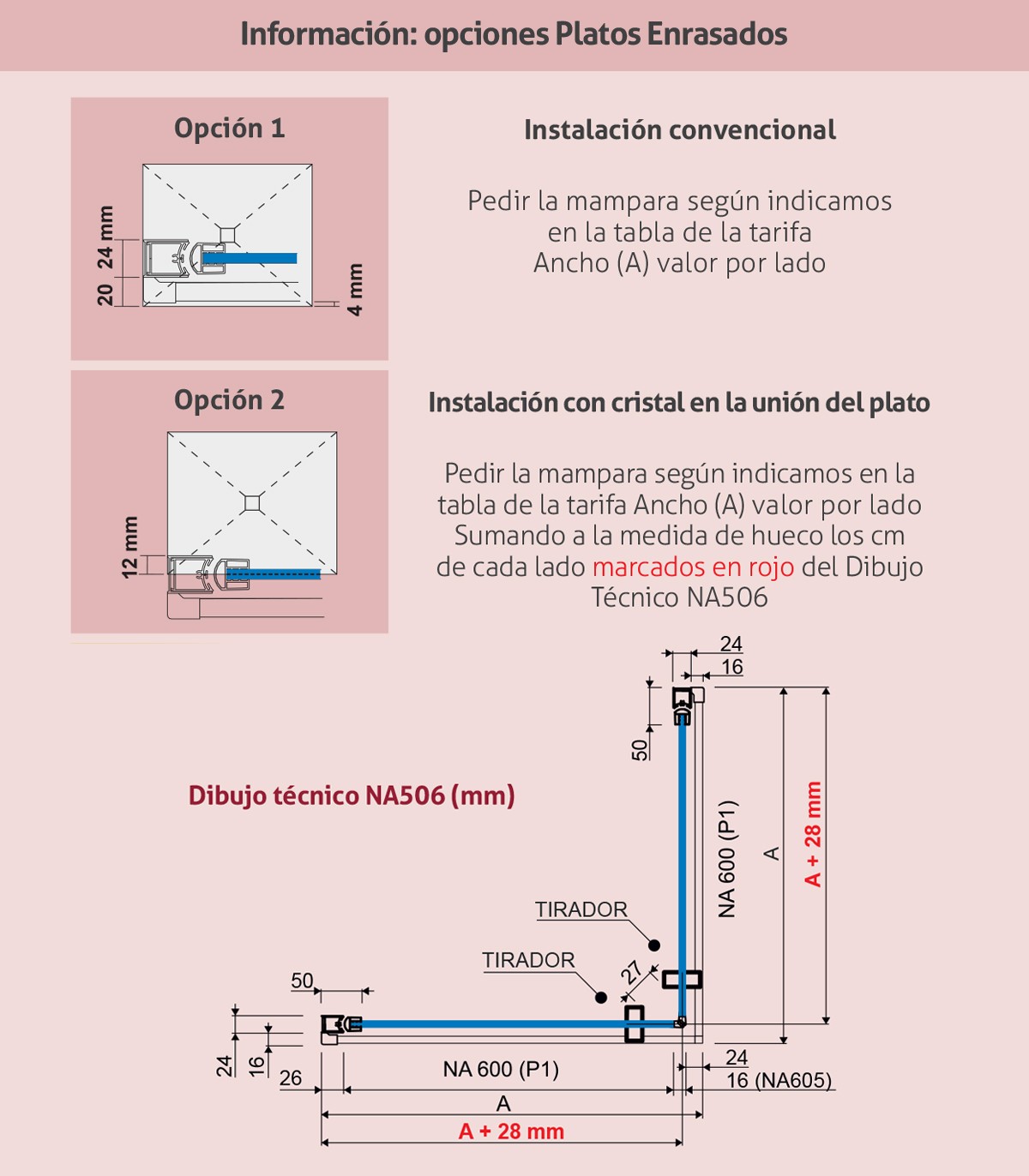 Angular de ducha Nardi abatible (NA506)
