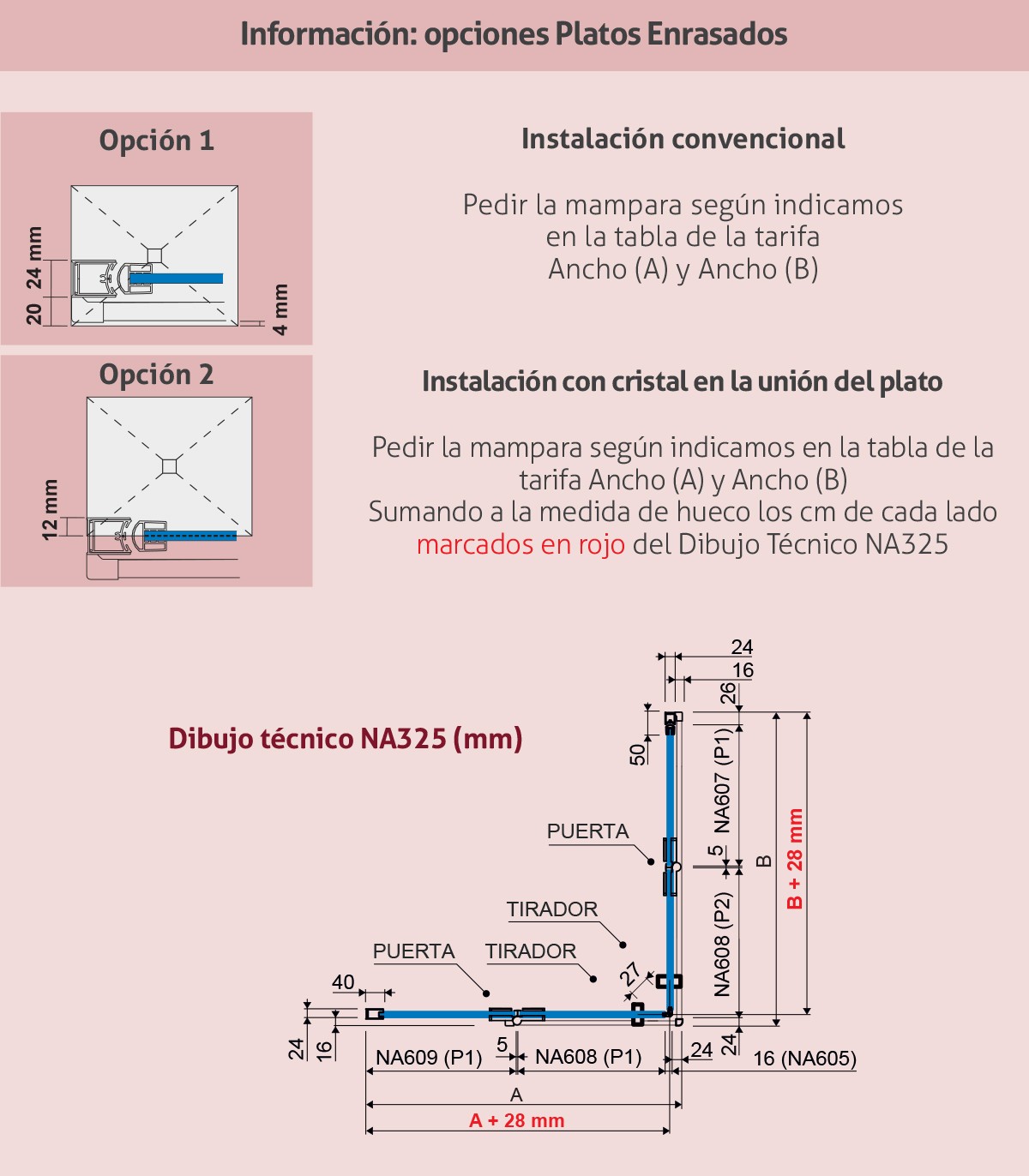 Angular de ducha Nardi plegable + abatible (NA325)