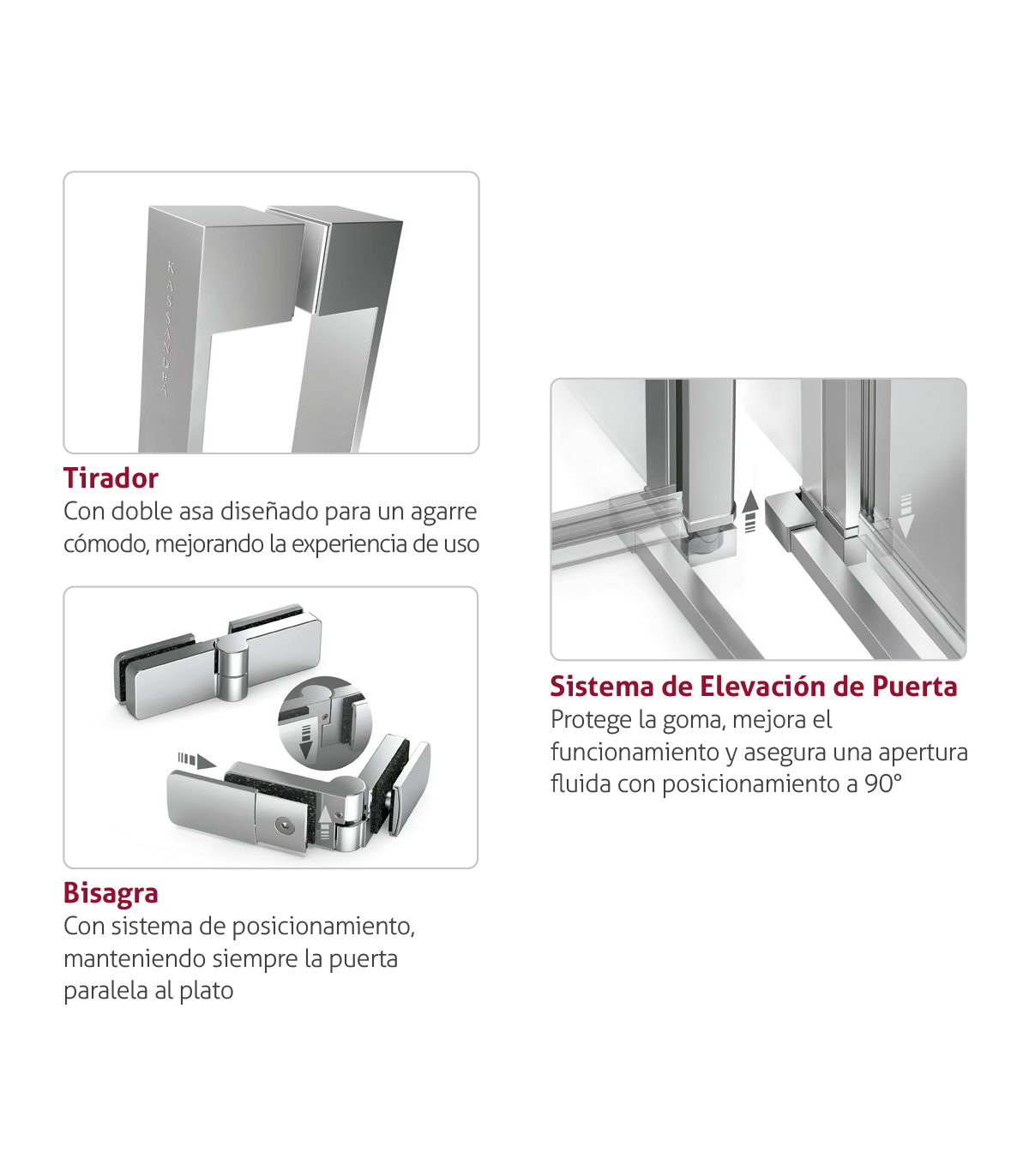 Angular de ducha Nardi plegable (NA306)