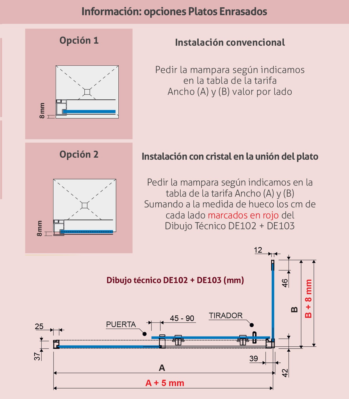 Frente de ducha Delta (DE102)
