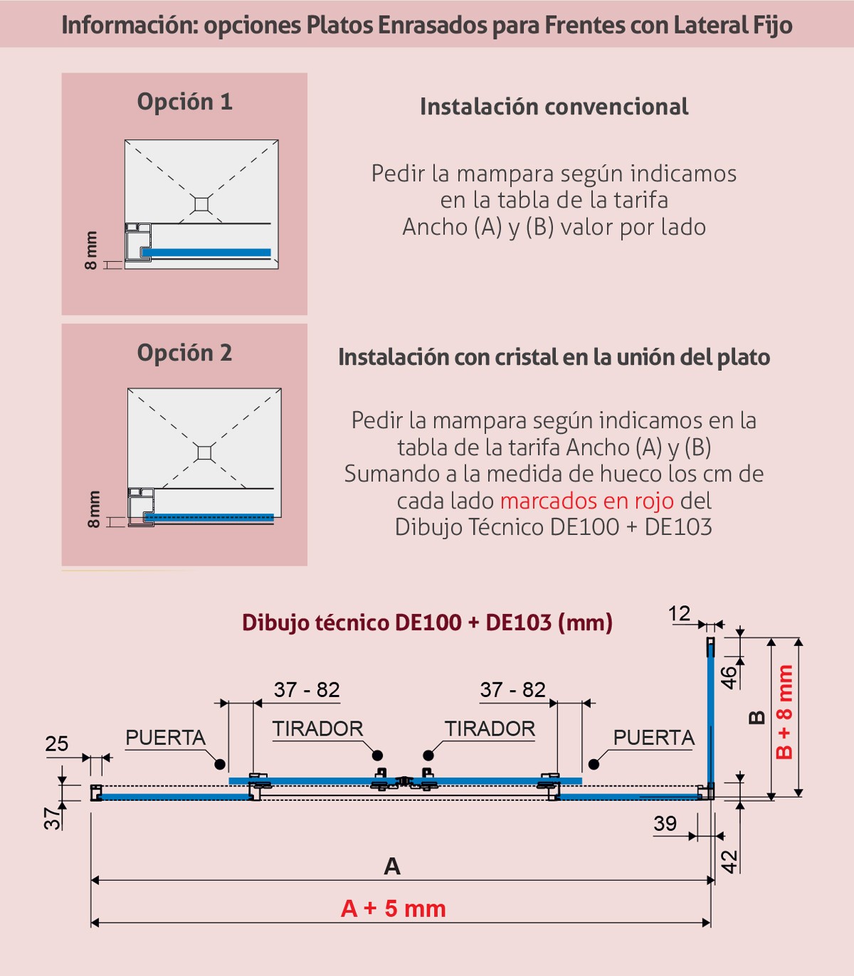 Frente de ducha Delta (DE100)