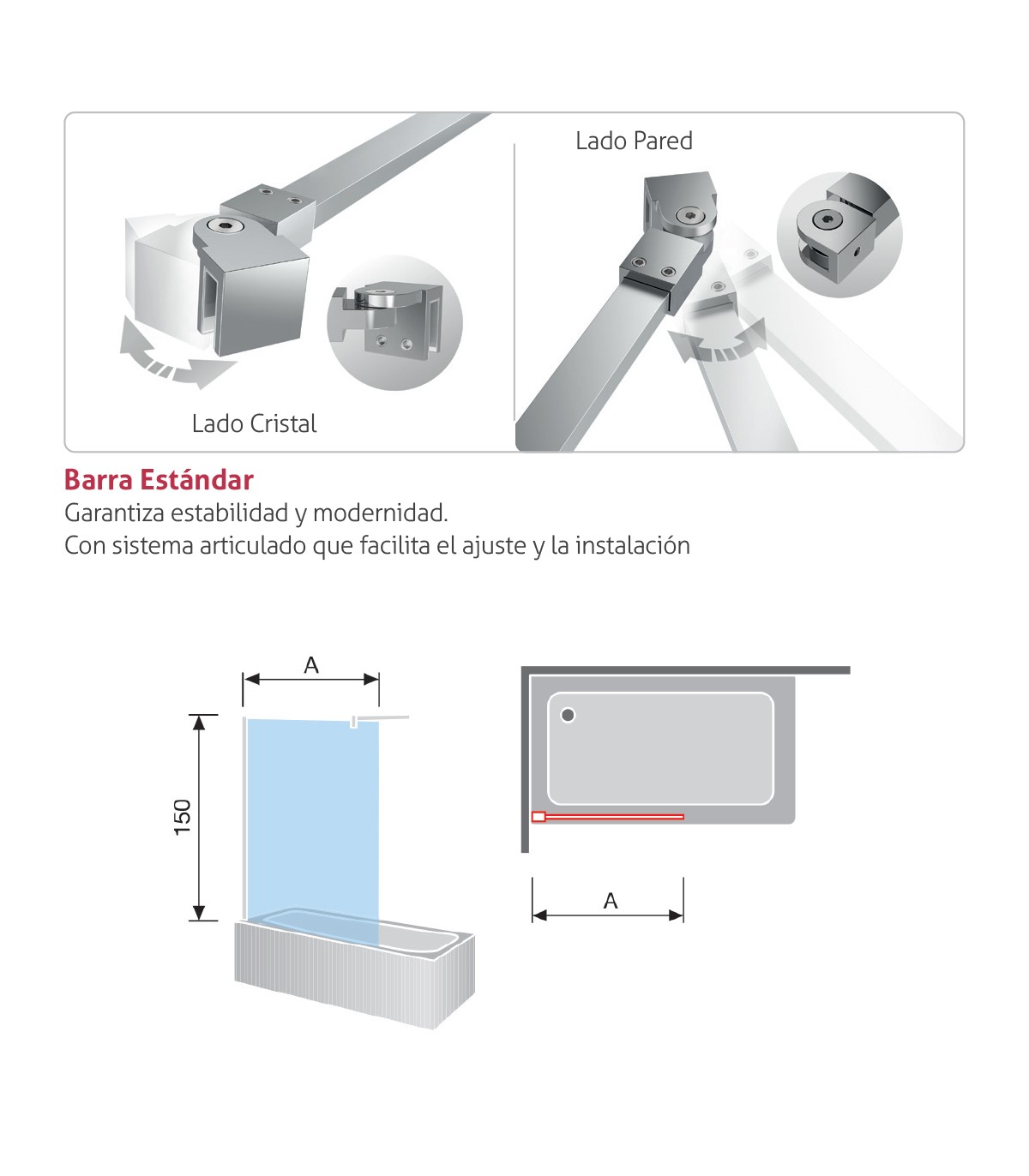 Mampara de baño S300 (TR153)