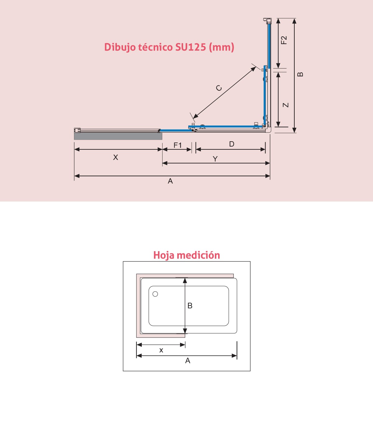 Angular de ducha Sugar (SU125)