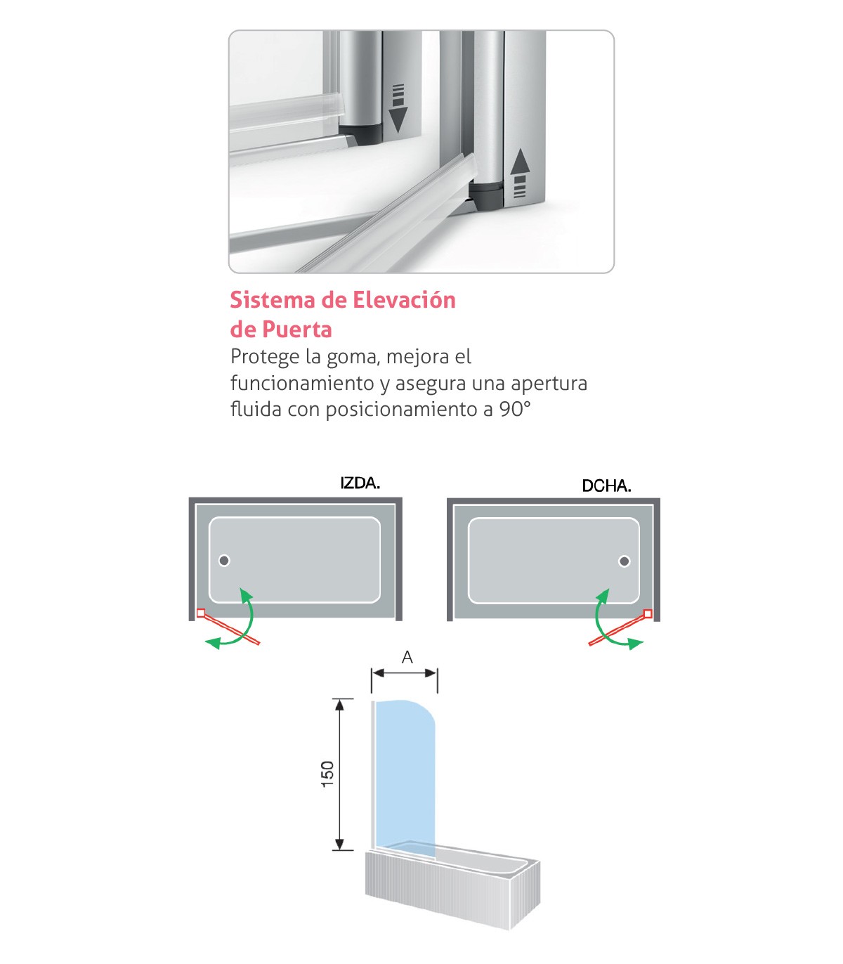 Mampara de baño Salónica (SA550)
