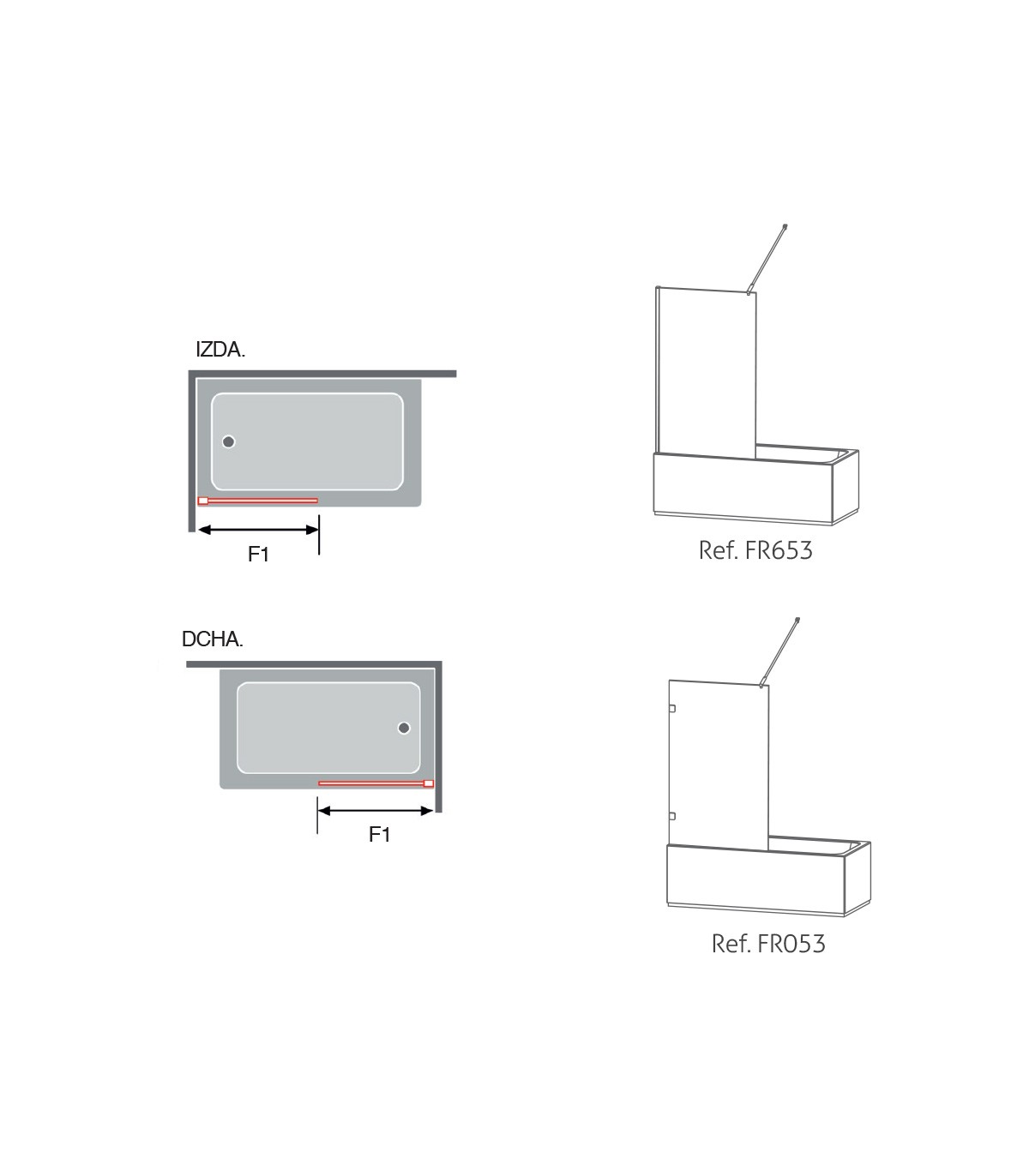 Panel Fijo de Baño Fresh (FR653)