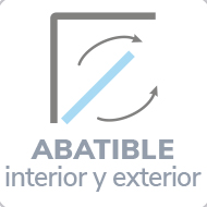 Apertura abatible interior y exterior