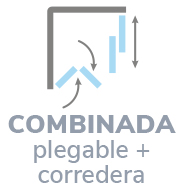 Apertura combinada plegable y corredera