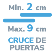 Cruce de puerta de 2,9 cm