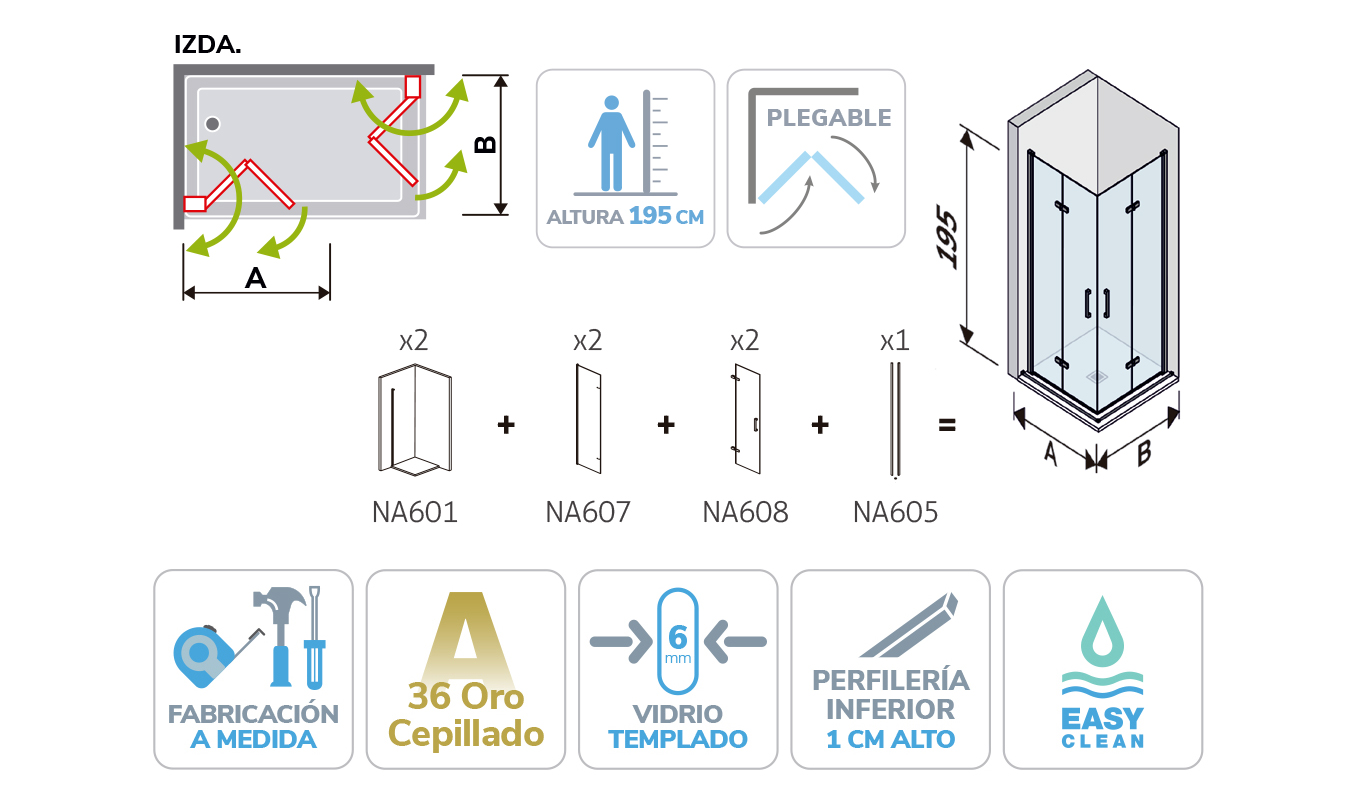 Dibujo técnico de NA306 a medida