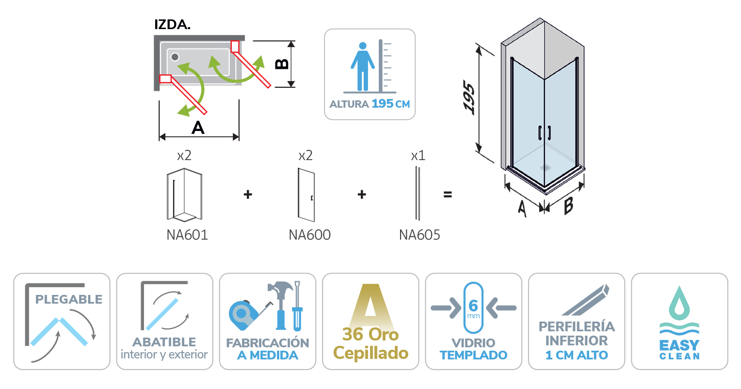 Dibujo técnico de NA506 a medida