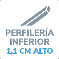 Perfilería inferior de 1,1 cm de alto